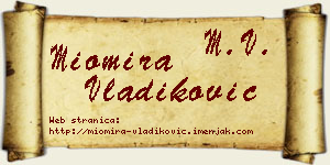 Miomira Vladiković vizit kartica